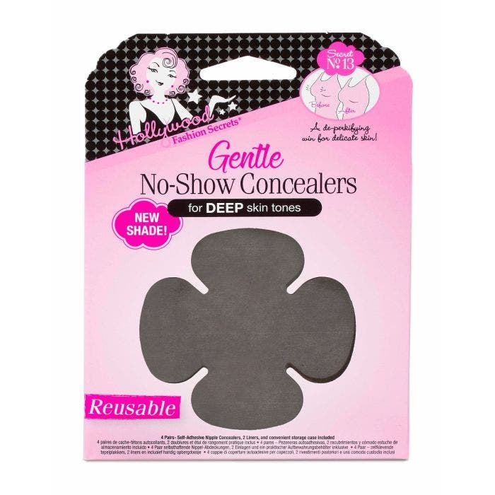 Frontage of Hollywood Fashion Secrets Gentle No-Show Concealers for Deep Skin Tone wall-hook ready pack