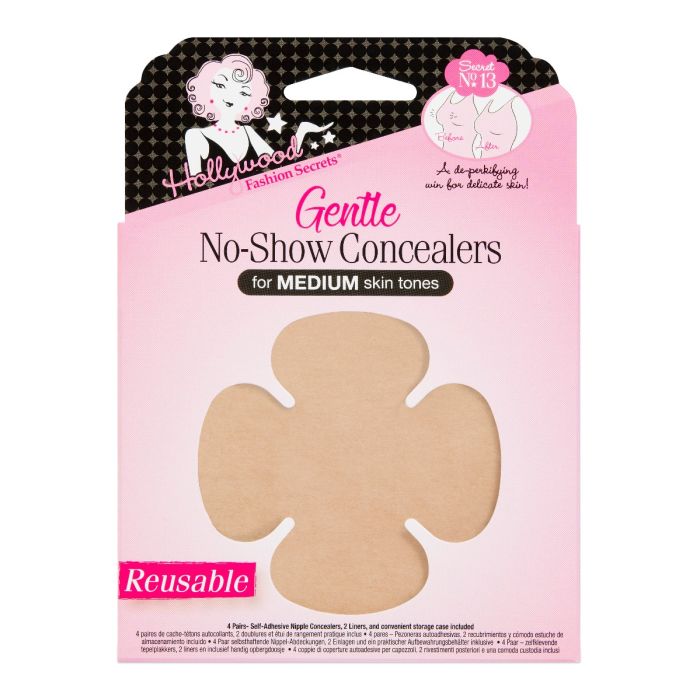 Nipple concealers with Medium skin tones variant from Hollywood Fashion Secrets retail packisolated in white background