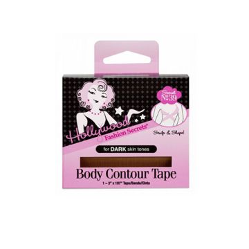 Closeup of wall-hook ready box of body tape for dark skin tone