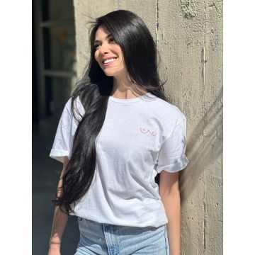 Breast Friends Jersey Cotton Crewneck Tee - Extra Large